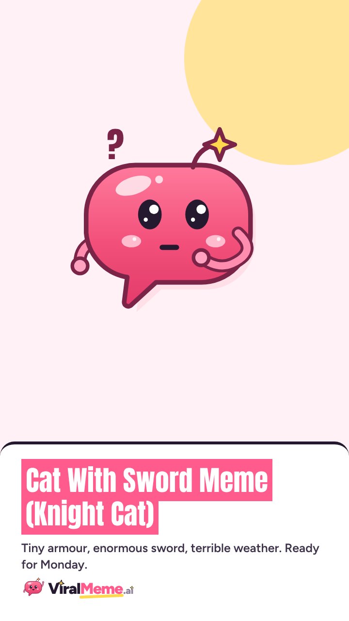 Cat With Sword Meme (Knight Cat)